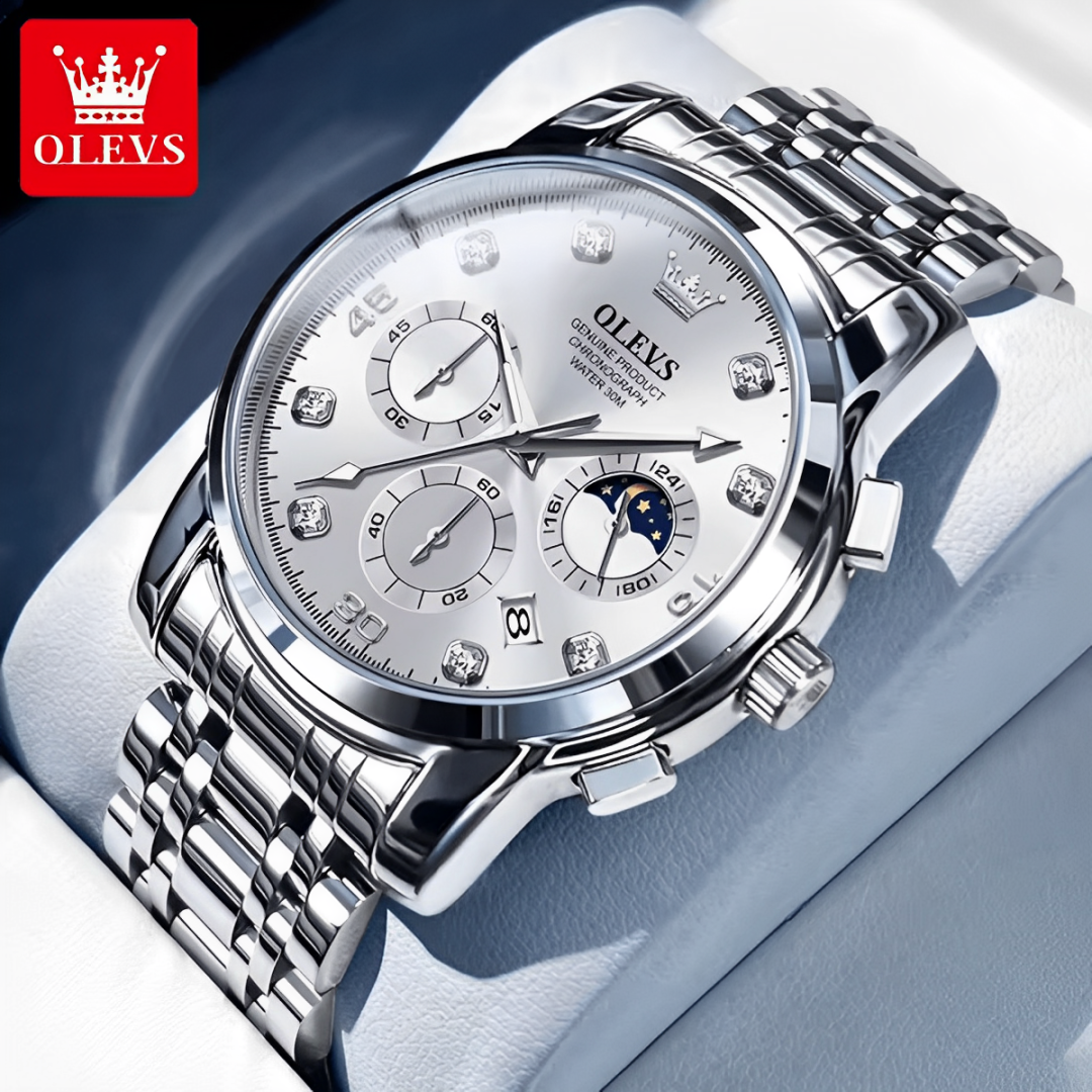 Reloj de Lujo Olevs - Elegancia y Precisión en Acero Inoxidable