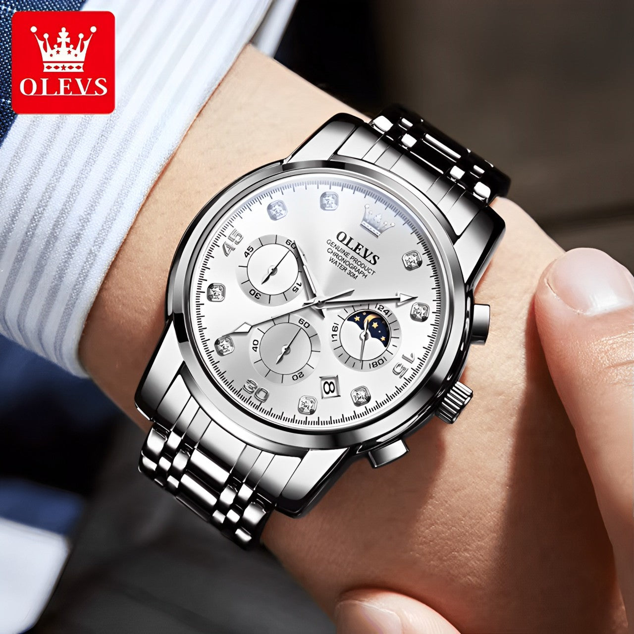 Reloj de Lujo Olevs - Elegancia y Precisión en Acero Inoxidable