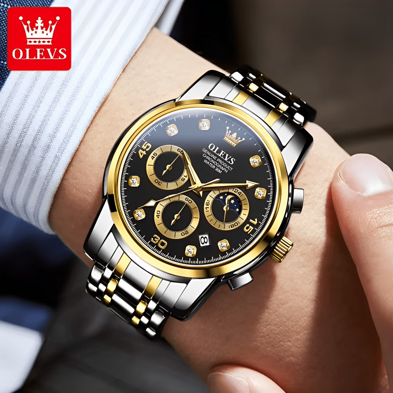 Reloj de Lujo Olevs - Elegancia y Precisión en Acero Inoxidable