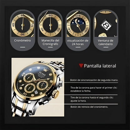 Reloj de Lujo Olevs - Elegancia y Precisión en Acero Inoxidable