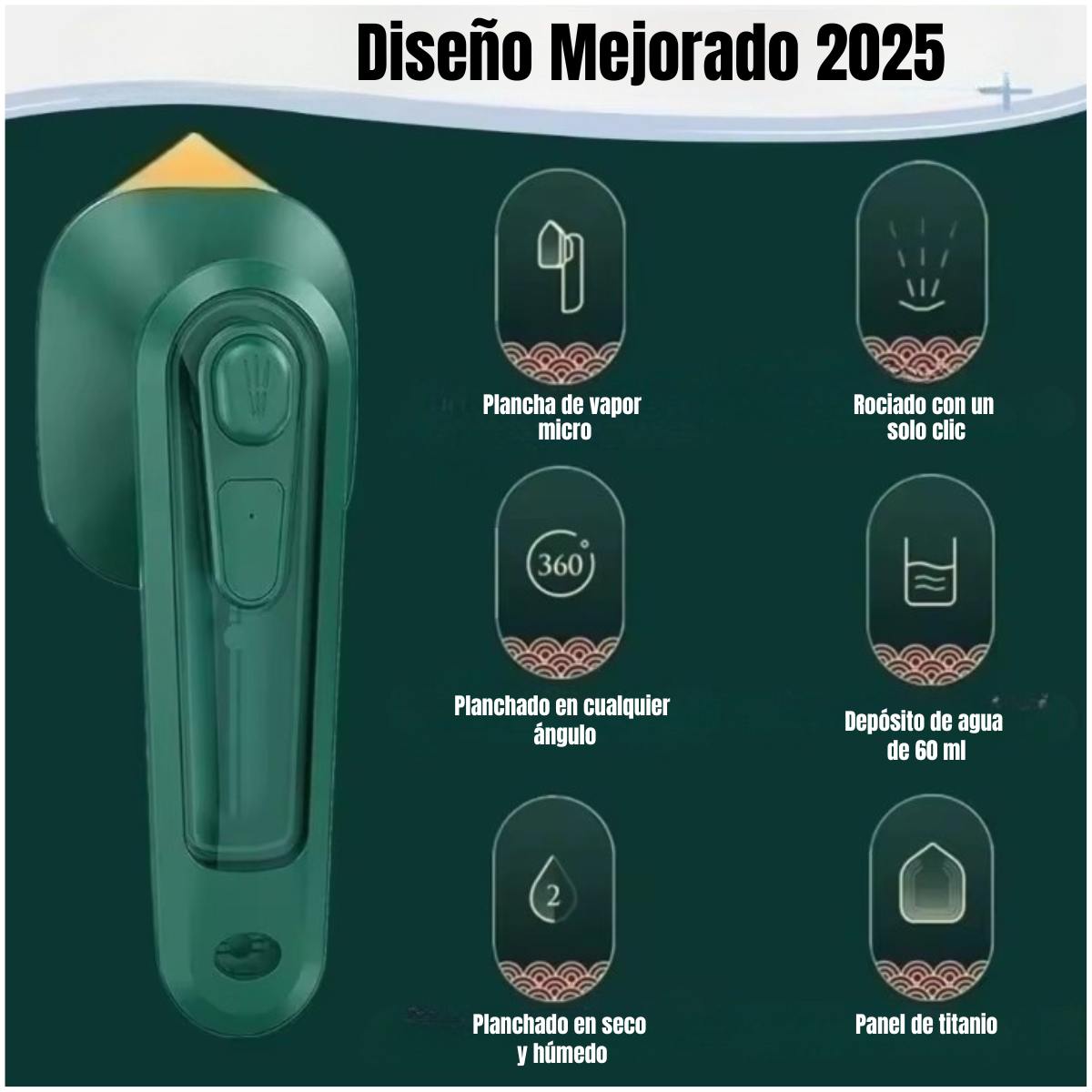 Mini Plancha de Vapor Portátil - Planchado Seco y Húmedo