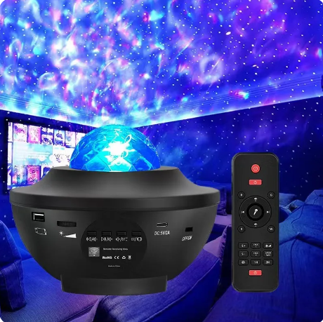Proyector de Luces Nocturnas con Efecto Ondulante y Música Estelar